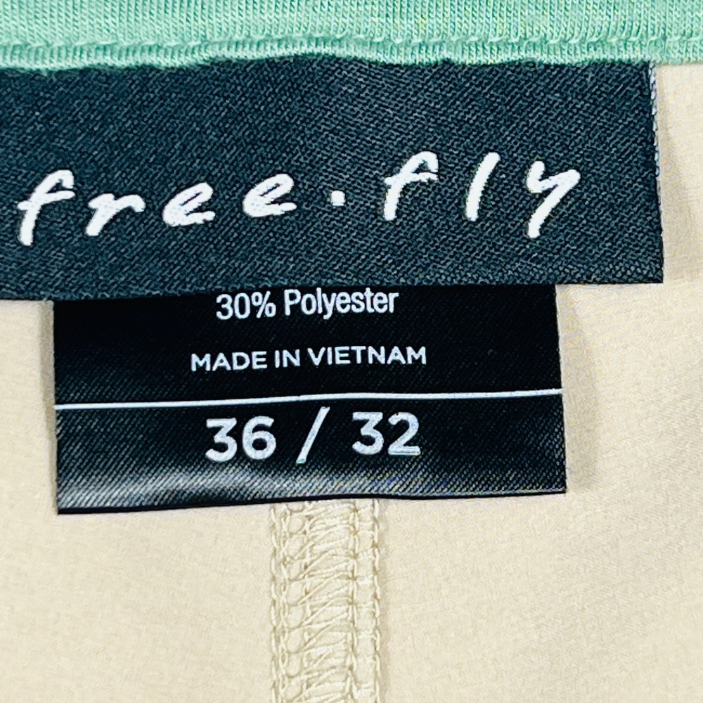Free Fly Mens Pants‎ Khaki Tan Performance Stretch 36 x 32 Golf Casual Travel - Picture 4 of 8